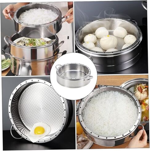 304 Stainless Steel Steaming Basket Set Removable Base Household Food Steamer for Cooking Dim Sum Vegetables and Buns Dishwasher Safe Stackable Design in Saudi Arabia