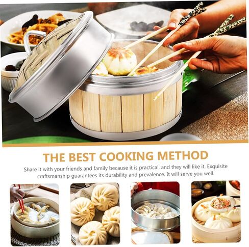 1 Set Food Steamer with Banding Steamer with Cover for Steaming Meat and Desserts Smooth Edges for Safe Use Nutrient Retaining Cooking in Saudi Arabia
