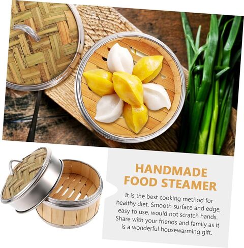 1 Set Food Steamer with Banding Steamer with Cover for Steaming Meat and Desserts Smooth Edges for Safe Use Nutrient Retaining Cooking in Saudi Arabia