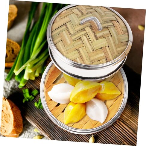 1 Set Food Steamer with Banding Steamer with Cover for Steaming Meat and Desserts Smooth Edges for Safe Use Nutrient Retaining Cooking in Saudi Arabia