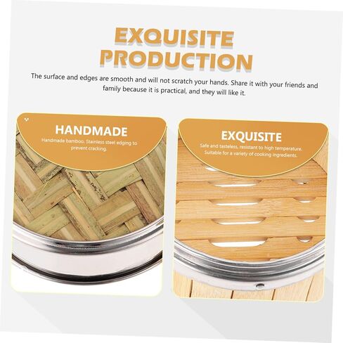 1 Set Food Steamer with Banding Steamer with Cover for Steaming Meat and Desserts Smooth Edges for Safe Use Nutrient Retaining Cooking in Saudi Arabia