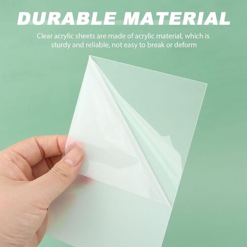 10pcs Clear Acrylic Perspex Sheets, Transparent Acrylic Sheet, 1mm Thick 10 x 15cm Acrylics Plastic Sheet for Craft Projects, DIY Display,Replacement Picture Frame Glass Painting in Saudi Arabia