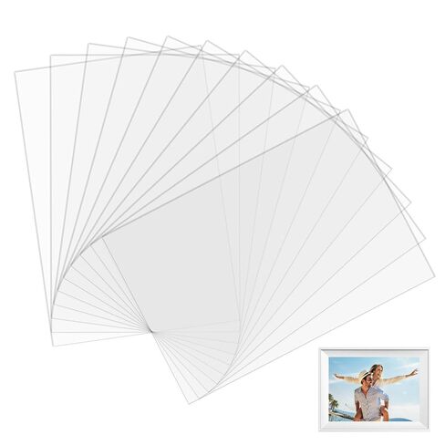 10pcs Clear Acrylic Perspex Sheets, Transparent Acrylic Sheet, 1mm Thick 10 x 15cm Acrylics Plastic Sheet for Craft Projects, DIY Display,Replacement Picture Frame Glass Painting in Saudi Arabia