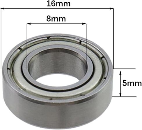 688ZZ Ball Bearing 8mm x 16mm x 5mm Double Shielded Deep Groove Bearings, High-Speed Smooth & Quiet, Carbon Steel (Pack of 20) in Saudi Arabia