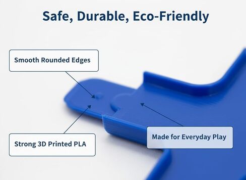 حزمة المسار الإضافية المتوافقة مع Hot Wheels - بلاستيك PLA الصديق للبيئة، قطع تخطيط المسار متعددة الاستخدامات (أزرق) in Kuwait