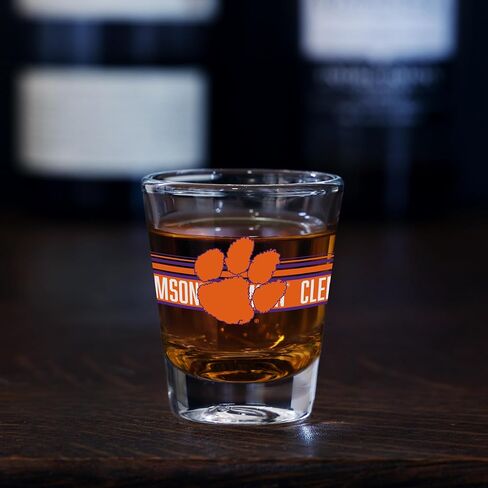 Rico Industries NCAA Clemson Tigers Standard 1.7oz Shot Glass Durable Barware for Game Day & Home Bars in Saudi Arabia