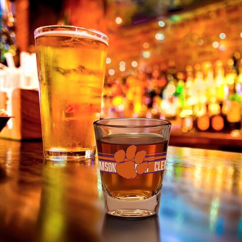 Rico Industries NCAA Clemson Tigers Standard 1.7oz Shot Glass Durable Barware for Game Day & Home Bars in Saudi Arabia