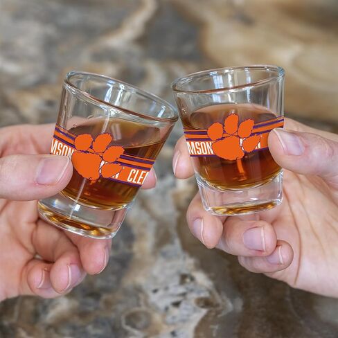 Rico Industries NCAA Clemson Tigers Standard 1.7oz Shot Glass Durable Barware for Game Day & Home Bars in Saudi Arabia