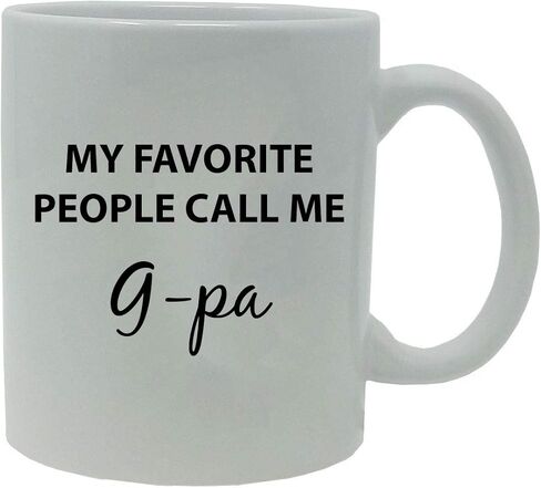 كوب قهوة من السيراميك My Favorite People Call Me G-Pa سعة 11 أونصة مع صندوق هدايا، أزرق فاتح in Saudi Arabia