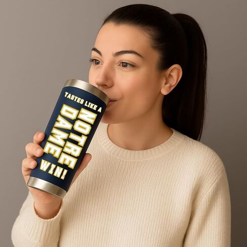 Tastes like a Notre Dame Win! Tumbler Waterbottle 20 oz Stainless Steel Vacuum‑Insulated/Water bottle with Travel Lid in Saudi Arabia