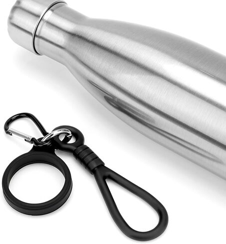 حزام مقبض زجاجة المياه من Linkidea للزجاجات ذات الفم الضيق على شكل كولا، متوافق مع S Original 9oz/17oz/25oz، مقبض حامل سيليكون بديل مع مشبك لحقيبة الظهر in Saudi Arabia