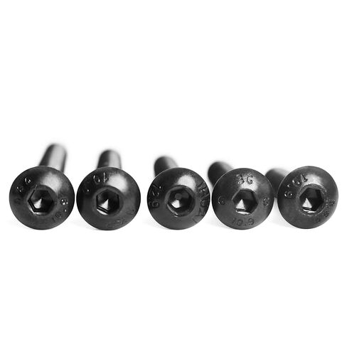 SUNXULIMI M5 x 20/25/30/35/40mm Button Head Socket Screws M5 Bolts, 10.9 Grade Alloy Steel, Bright Finish, Metric Allen Hex Drive, Fully Threaded, 50PCS in Saudi Arabia
