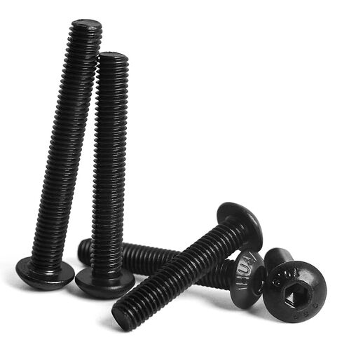 SUNXULIMI M5 x 20/25/30/35/40mm Button Head Socket Screws M5 Bolts, 10.9 Grade Alloy Steel, Bright Finish, Metric Allen Hex Drive, Fully Threaded, 50PCS in Saudi Arabia