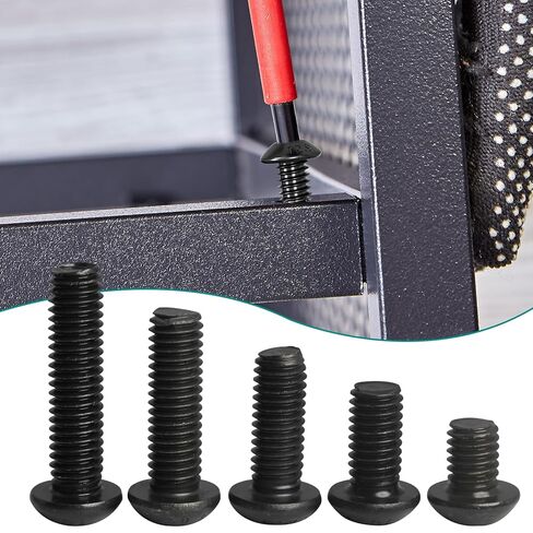 SUNXULIMI M5 x 20/25/30/35/40mm Button Head Socket Screws M5 Bolts, 10.9 Grade Alloy Steel, Bright Finish, Metric Allen Hex Drive, Fully Threaded, 50PCS in Saudi Arabia