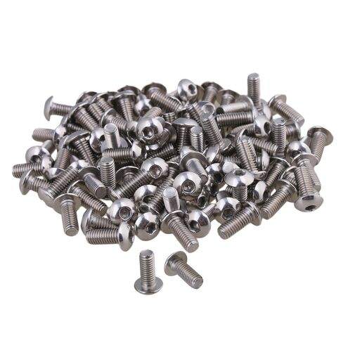 100pcs Stainless Steel Button Head Hex Socket Cap Bolts Screw Nut Metric (M5x10mm) in Saudi Arabia