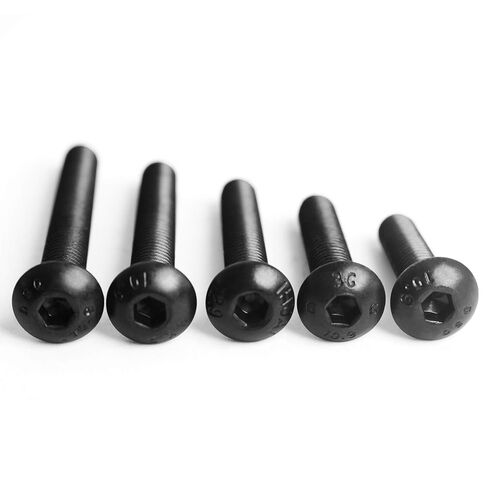 SUNXULIMI M5 x 20/25/30/35/40mm Button Head Socket Screws M5 Bolts, 10.9 Grade Alloy Steel, Bright Finish, Metric Allen Hex Drive, Fully Threaded, 50PCS in Saudi Arabia