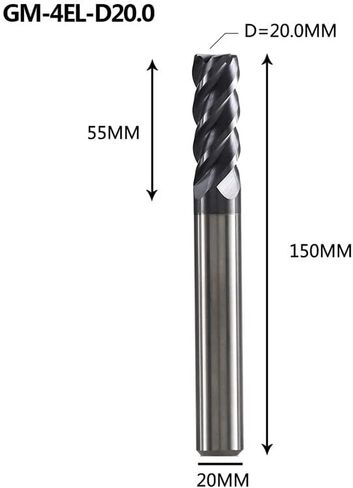 SIRKNNWKG 1 قطعة 4 المزامير كربيد نهاية مطحنة D4-D20 CNC جهاز توجيه الخشب بت 1-20 مللي متر قطع القطر التنغستن الصلب قاطعة المطحنة أداة in Kuwait