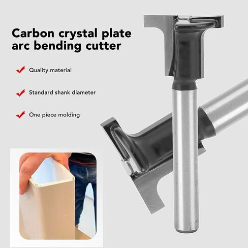 RiToEasysports T Slot Router Bit، طرف كربيد قطع دقيق 1/4 بوصة ساق بقطر 3/8 و1/2 بوصة لعمال الخشب وآلات CNC والمشروعات اليدوية in Kuwait