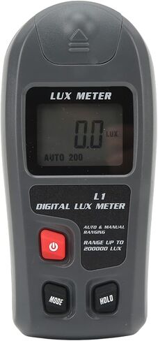 Digital Meter, Illuminometer Light Meter with LCD Display, 0.1-200000 0.01-20000 Fc, Auto Ranging for Photography Plants Indoor Outdoor in Saudi Arabia
