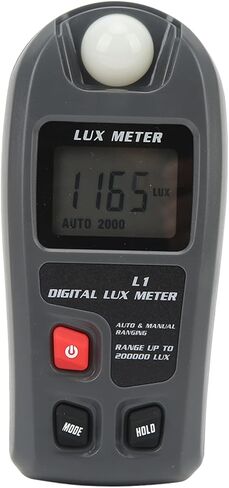 Digital Meter, Illuminometer Light Meter with LCD Display, 0.1-200000 0.01-20000 Fc, Auto Ranging for Photography Plants Indoor Outdoor in Saudi Arabia