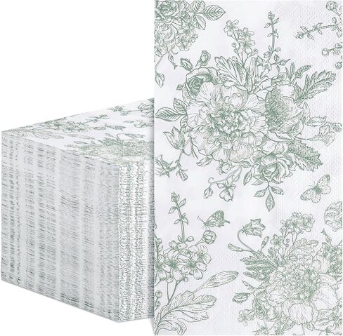 100 قطعة من مناديل الزهور الوردية من NatNarr، منديل حمام مزخرف للاستعمال مرة واحدة، منديل عشاء للضيوف باللون الوردي لعيد الأم، الزفاف، حفل استقبال المولود الجديد، حفلة الشاي in Kuwait