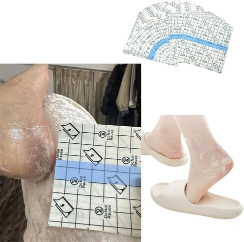 50 حزمة من رقع الكعب المتشققة لإصلاح الكعب المتشقق، أشرطة حماية للترطيب، أشرطة لاصقة للوقاية من البثور، ملصقات للكعب لعلاج الأقدام الجافة المتشققة، مرهم لشفاء الجلد in Kuwait