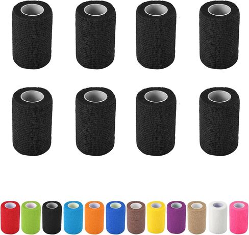 8 Pack Self Adhesive Bandage Wrap, 3 in x 5 Yards Non-Woven Self Adherent Cohesive Bandage, Vet Wrap Wound Tape for Thumb Finger Wrist Knee Ankle, Royal Blue in Kuwait