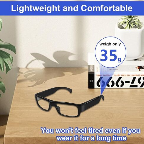 Camera Glasses Outdoor Sport Glasses 1080P HD Video Smart Glasses Camera Recording Portable Wearable Eyeglass for Climbing, Driving, Cycling, Hiking, Hunting, Fishing in Kuwait