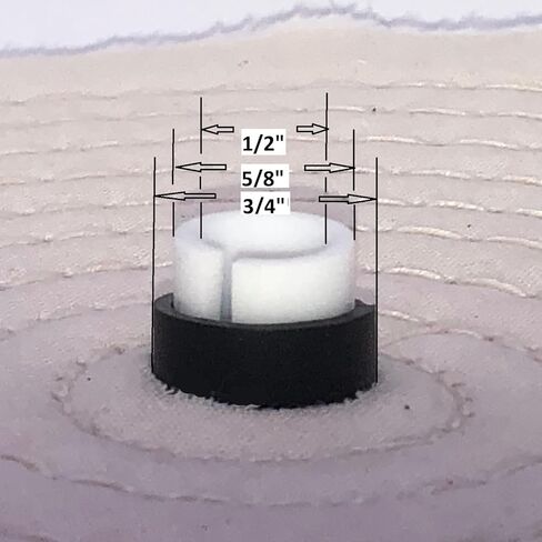 مجموعة عجلات تلميع مخيطة من القطن مقاس 10 بوصات تناسب عمود أربور مقاس 3/4 بوصة، وتناسب أيضًا مقاس 1/2 بوصة أو 5/8 بوصة مع البطانات المتضمنة لمحرك طاحونة المقعد. 60 طبقة تلميع لأي ألومنيوم أو ستانلس ستيل (عبوتان) in Kuwait