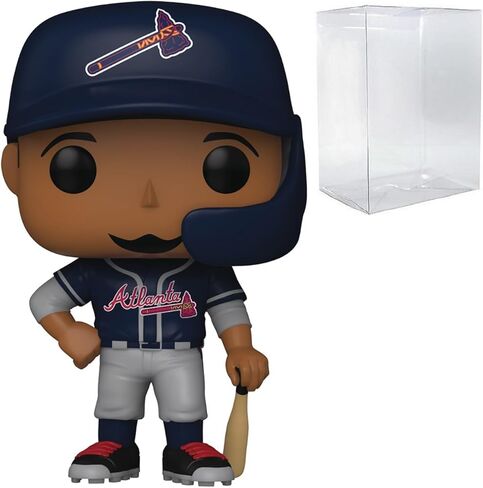 POP MLB: Braves - Ronald Acuna Jr. Funko Vinyl Figure (Bundled with Compatible Box Protector Case), Multicolor, 3.75 inches in Saudi Arabia