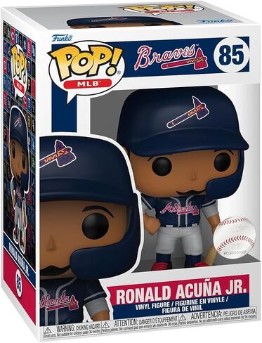 POP MLB: Braves - Ronald Acuna Jr. Funko Vinyl Figure (Bundled with Compatible Box Protector Case), Multicolor, 3.75 inches in Saudi Arabia