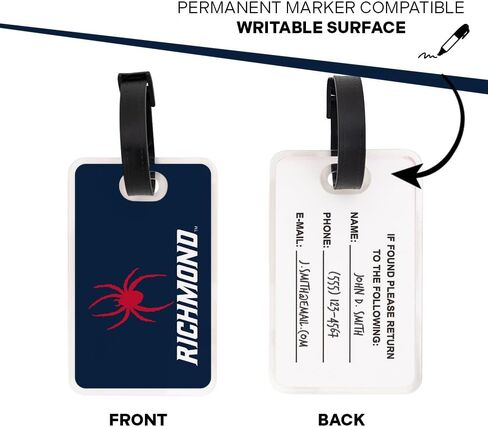Desert Cactus University of Richmond Luggage Tag – Official UR Spiders 2 Pack Travel ID Label for Suitcases, Bags, and Carry-Ons (2-Pack Acrylic Luggage Tag A) in Saudi Arabia