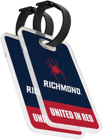 Desert Cactus University of Richmond Luggage Tag – Official UR Spiders 2 Pack Travel ID Label for Suitcases, Bags, and Carry-Ons (2-Pack Acrylic Luggage Tag A) in Saudi Arabia