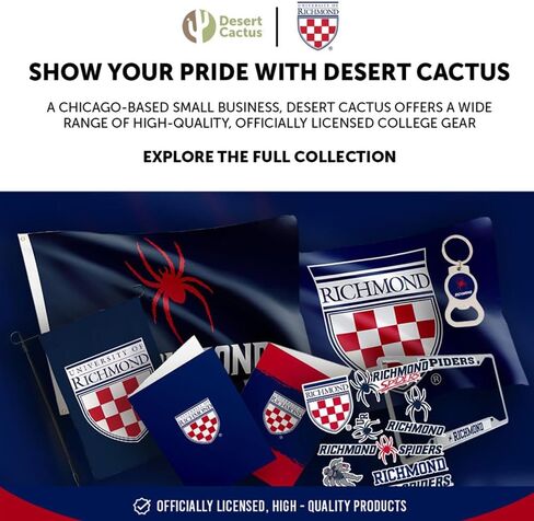 Desert Cactus University of Richmond Luggage Tag – Official UR Spiders 2 Pack Travel ID Label for Suitcases, Bags, and Carry-Ons (2-Pack Acrylic Luggage Tag A) in Saudi Arabia