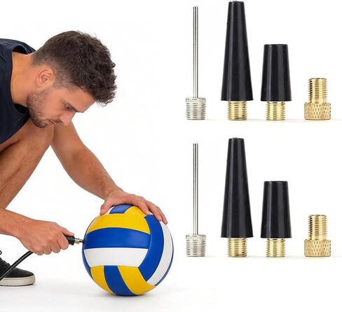 8 عبوات من إبر استبدال مضخة الإطارات - استبدال مجموعة إبرة مضخة الكرة للإطارات المحمولة - طقم محول ضاغط الهواء للنفخ، والكرات الرياضية، والدراجات، والدراجة in Kuwait