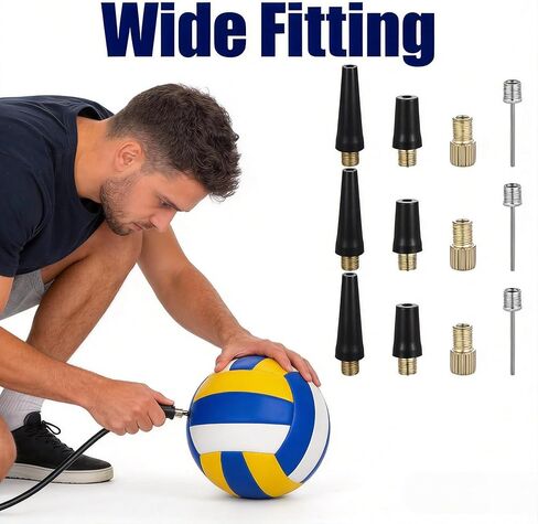 8 عبوات من إبر استبدال مضخة الإطارات - استبدال مجموعة إبرة مضخة الكرة للإطارات المحمولة - طقم محول ضاغط الهواء للنفخ، والكرات الرياضية، والدراجات، والدراجة in Kuwait