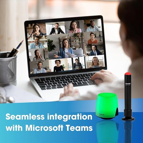 مؤشر حالة USB Busylight UC Omega Plus مع ملحق مغناطيسي، لوحات معدنية إضافية، سهلة التركيب في المكتب والمكتب المنزلي، إشارة مرور LED لحالة اتصال التركيز الهادئ، متوافق in Kuwait