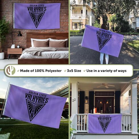 Desert Cactus Golden State Valkyries Flag Team WNBA 100% Polyester Indoor Outdoor 3x5 feet Flag (Design B) in Saudi Arabia