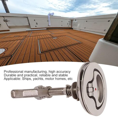 Boat Cam Latch, Stainless Steel Marine Hatch Pull, Flush Pull Hatch Lift with Back Plate Fasteners for Marine Ship Boat in Saudi Arabia
