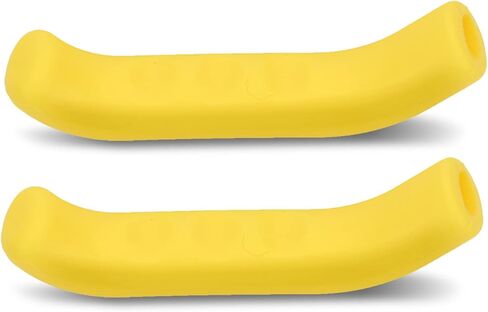Tiiyee Brake Lever Grip, Bike Brake Handle Silicone Sleeve Bicycle Brake Lever Grip Protector Cover Anti Slip Shock Absorbing Cycle Universal Accessory for Fly Road Folding Mountain Cycling(Yellow) in Saudi Arabia
