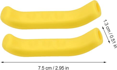 Tiiyee Brake Lever Grip, Bike Brake Handle Silicone Sleeve Bicycle Brake Lever Grip Protector Cover Anti Slip Shock Absorbing Cycle Universal Accessory for Fly Road Folding Mountain Cycling(Yellow) in Saudi Arabia