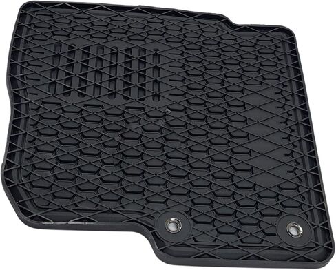 Custom-Made for 2016-2024 Nissan Titan/Titan XD Crew Cab/Extended Cab All-Weather Rubber Floor Mats (Front Row, 2-pc Black) in Saudi Arabia
