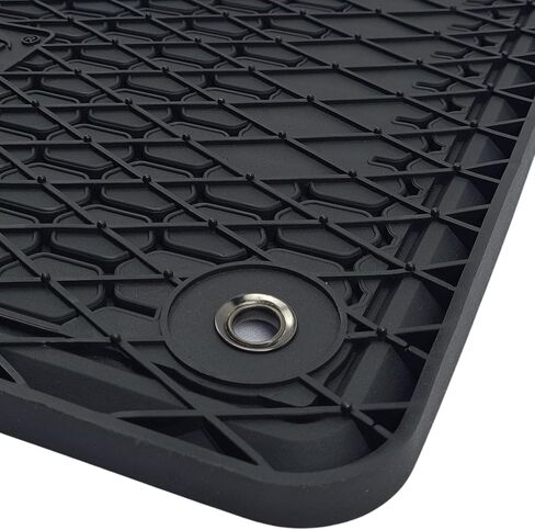 Custom-Made for 2016-2024 Nissan Titan/Titan XD Crew Cab/Extended Cab All-Weather Rubber Floor Mats (Front Row, 2-pc Black) in Saudi Arabia