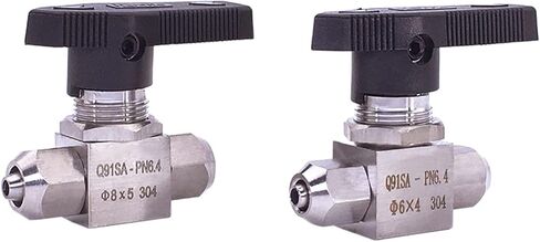 2-Way Stainless Steel Quick Screw Ball Valve OD Tube 4mm 6mm 8mm 10mm 12mm PU Hose Trachea Valve Switch Valve(6mm OD Tube) in Kuwait