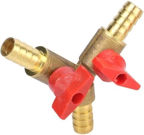 8mm 10mm Barbed Connection Y Shape Brass Valve Irrigation Water Pipe Hose Splitter Valve Gas Pipe Water Heater Water Controller(Yollew-01-10mm) in Saudi Arabia