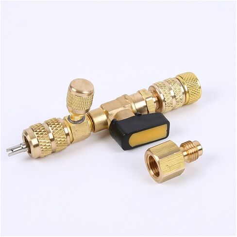 1/4" 5/16" Air Conditioning Valve Core Quick Remover Adjustable Installer Repair Tool for R22 R410A R404A R407C in Kuwait