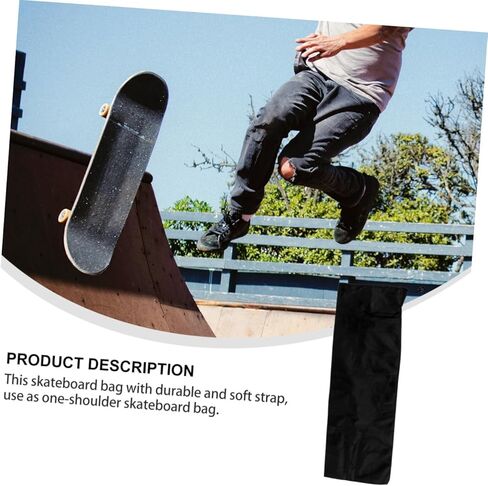 Luxshiny Skateboard Shoulder Bag Double Tilt Thick Skateboard Carrying Case Black Multifunctional Drift Board Rucksack for Travel and Sports in Saudi Arabia