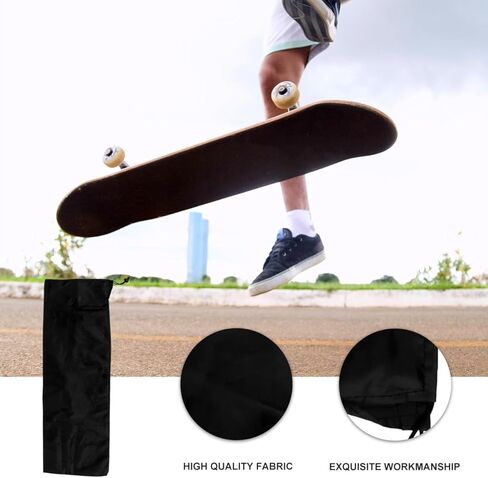 PartyKindom Double Tilt Skateboard Shoulder Bag Black Thickened Portable Skateboard Carry Bag Multifunctional Rucksack for Drift Board Outdoor Sports in Saudi Arabia