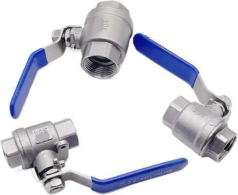 1PCS internal thread stainless steel 304 2P full bore ball valve with vinyl handle threaded valve water switch DN8/10/15/20/25/32/40(1-1/4") in Saudi Arabia