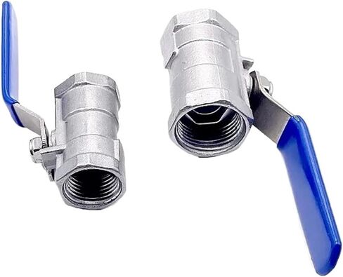 1PCS 1/4" 3/8" 1/2" 3/4" 1" 1-1/4" 1-1/2" Female Threaded Stainless Steel SS304 2P Full Bore Ball Valve with Vinyl Handle Threaded Valve(1/2") in Saudi Arabia